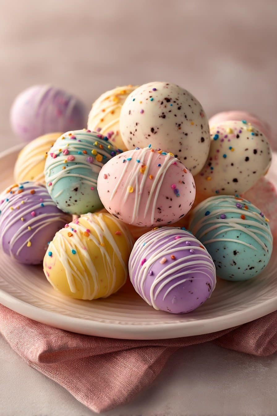 Easter Egg Oreo Balls serving