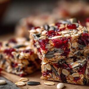 Raw Cranberry Energy Bars recipe card