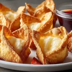 Strawberry Cheesecake Wontons recipe card