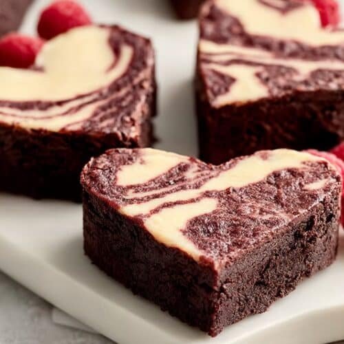 Heart Shaped Brownies recipe card