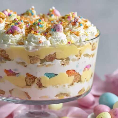 Easter Trifle Dessert recipe card