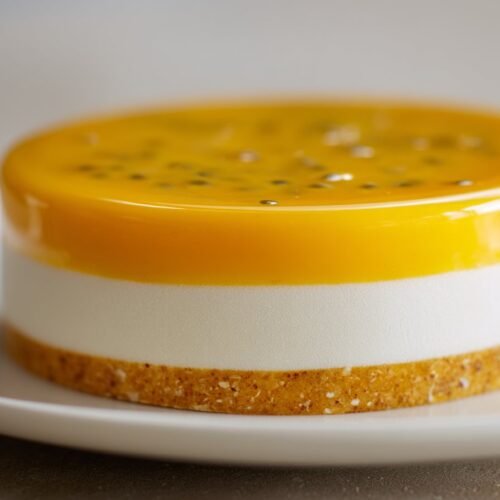 Mango Passion Fruit Coconut Entremet recipe card