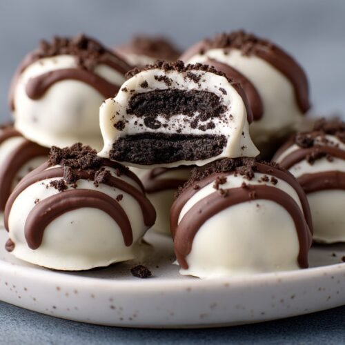 Creamy Oreo Balls recipe card