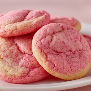 Strawberry Kiss Cookies recipe card