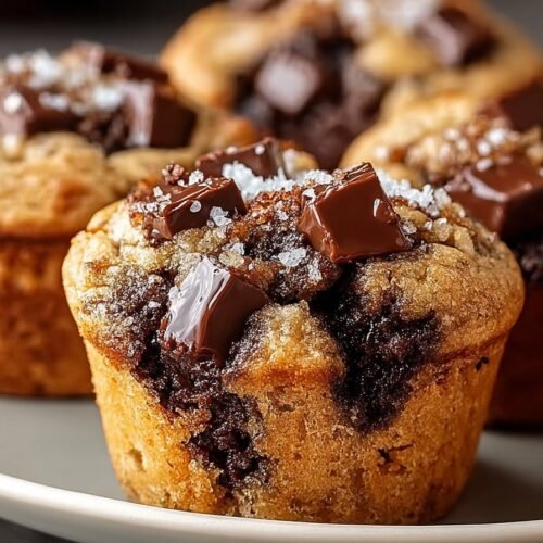 Salted Caramel Chocolate Chunk Muffins recipe card