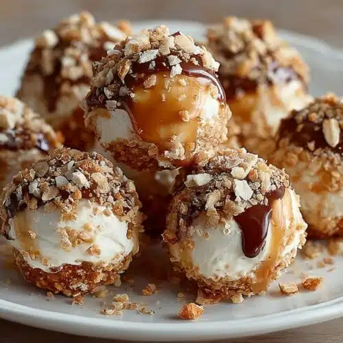 Salted Caramel Pretzel Cheesecake Balls recipe card