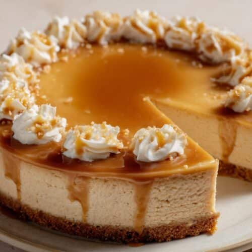 Caramel Macchiato Cheesecake recipe card