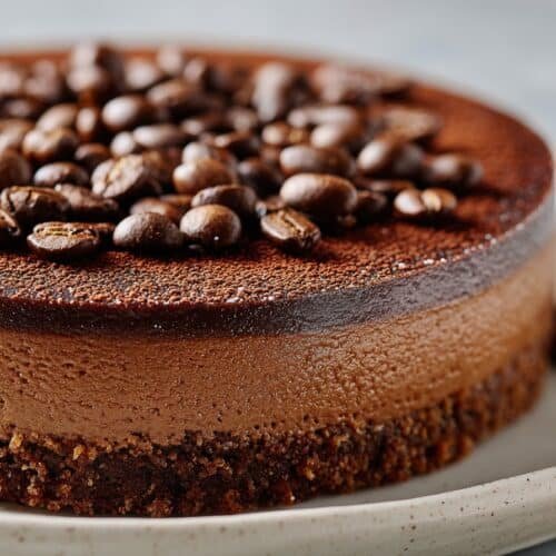 Coffee Mocha Cheesecake recipe card