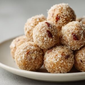 Cheesecake Protein Balls recipe card