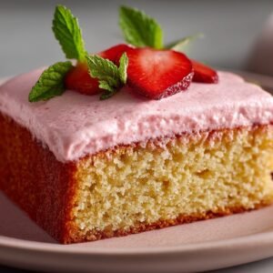 Pink Champagne Cake recipe card