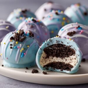 Easter Egg Oreo Balls recipe card