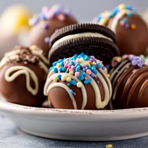Easter Egg Oreo Balls recipe card