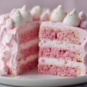 Pink Champagne Cake recipe card