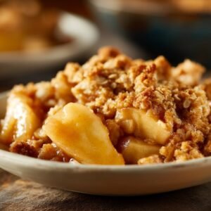 High Protein Apple Crisp recipe card