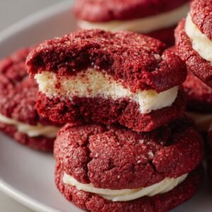Red Velvet Cheesecake Cookies recipe card