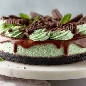 Mint Chocolate Cheesecake recipe card