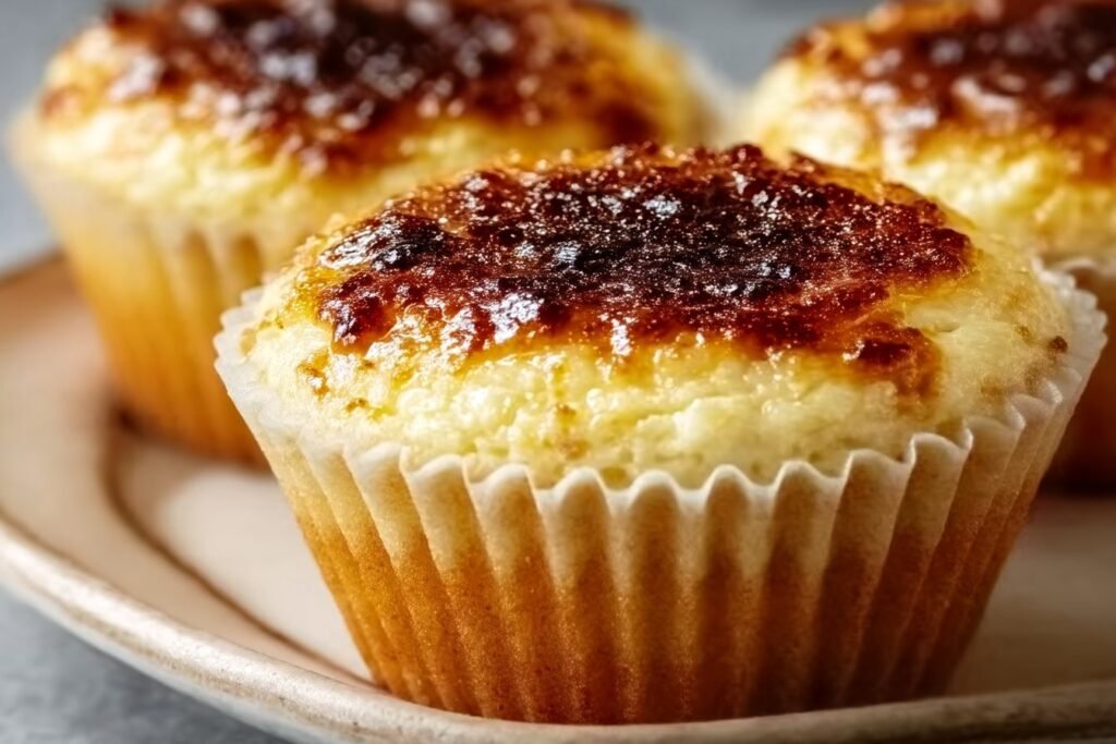 Smoky Vanilla Bean Crème Brûlée Cupcakes featured