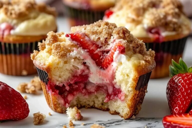 Strawberry Cream Cheese Muffins featured