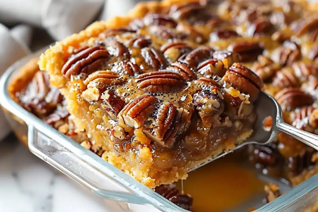Indulgent Pecan Pie Dump Cake That Will Wow Your Guests featured