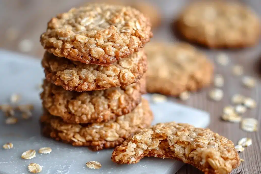 Chewy Rice Krispie Oatmeal Cookies featured