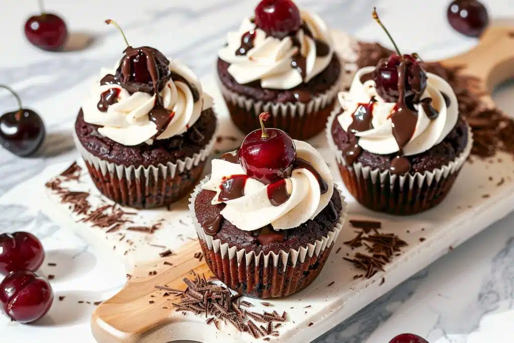 Black Forest Cupcakes featured