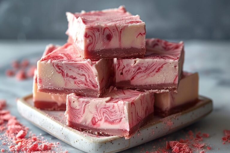 Creamy 5 Ingredient Strawberry Fudge That Melts in Your Mouth featured