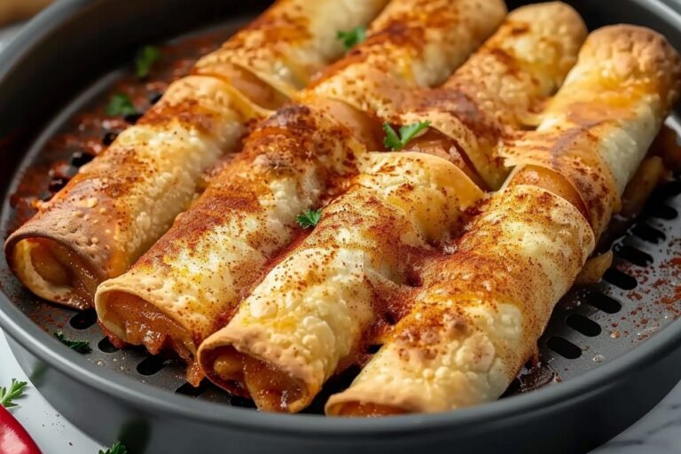 Easy Air Fryer Apple Pie Taquitos featured