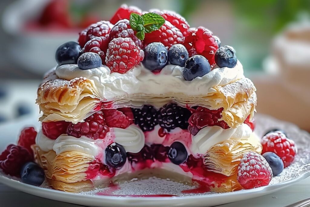 Exquisite Berry Cream Pastry Cake: Indulgent Bliss Awaits You featured