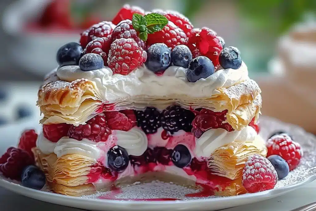 Exquisite Berry Cream Pastry Cake: Indulgent Bliss Awaits You featured