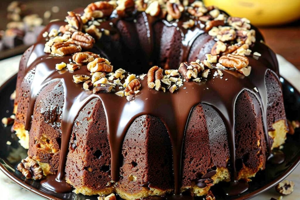 Chunky Monkey Banana Cake featured