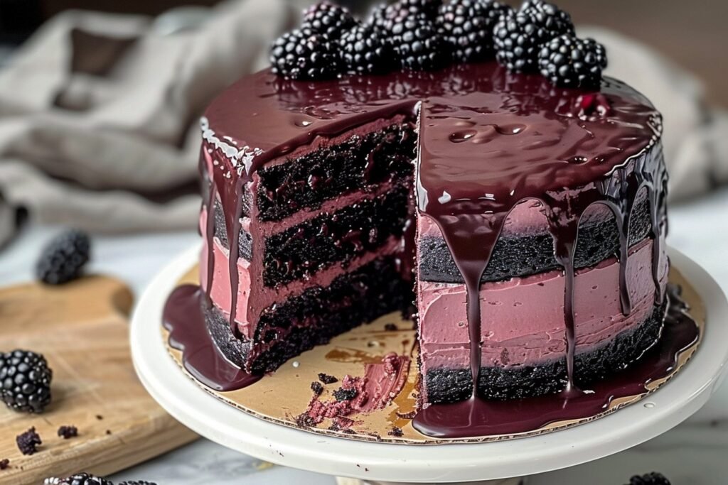 Decadent Blackberry Velvet Gothic Cake featured image