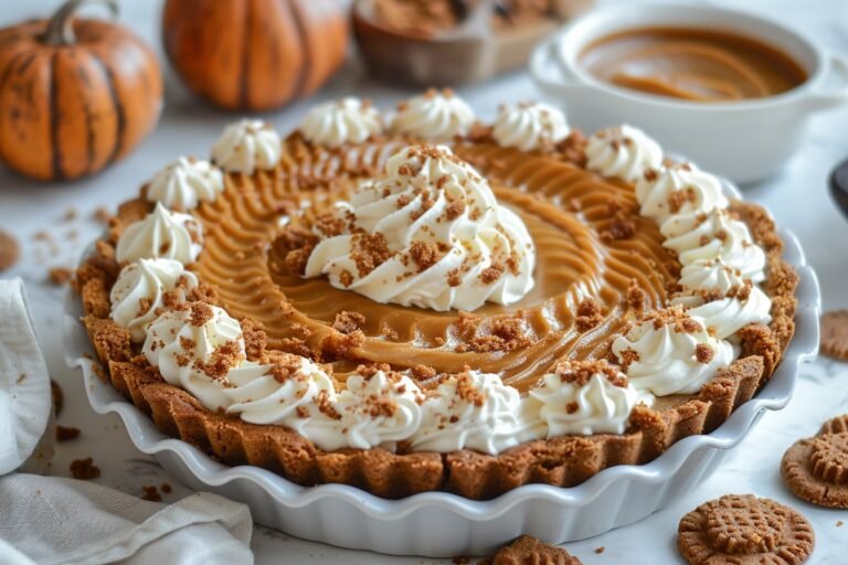 Biscoff Pumpkin Pie featured