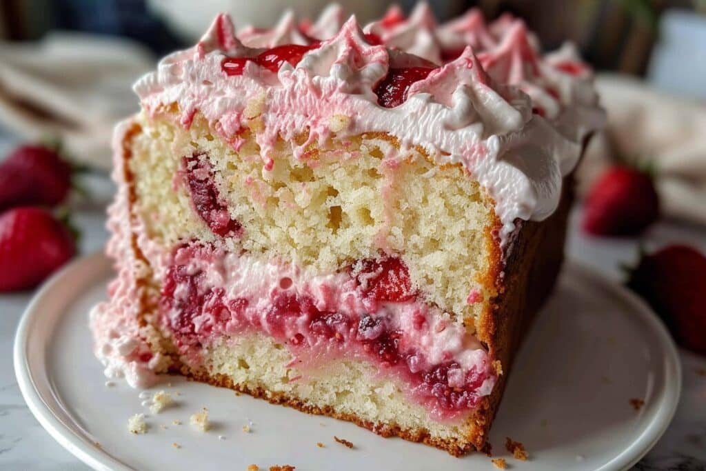 Amazing Homemade Strawberry Italian Cream Pound Cake featured image