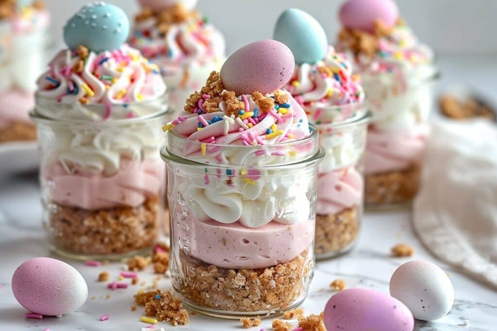 Easter Egg Cheesecake Jars featured image