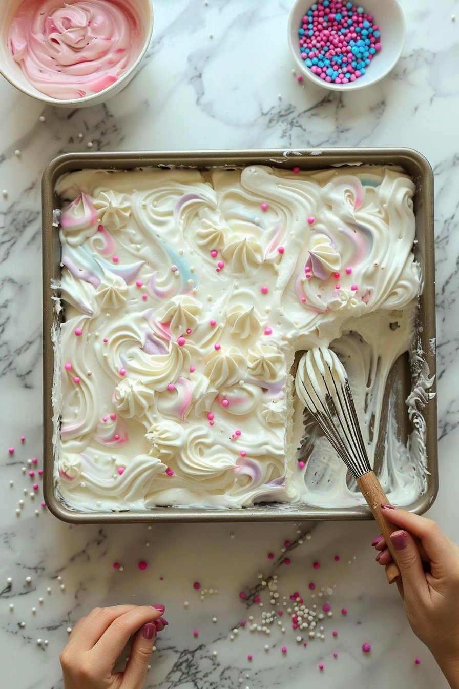 Easter Poke Cake Best Easy Easter Dessert process image