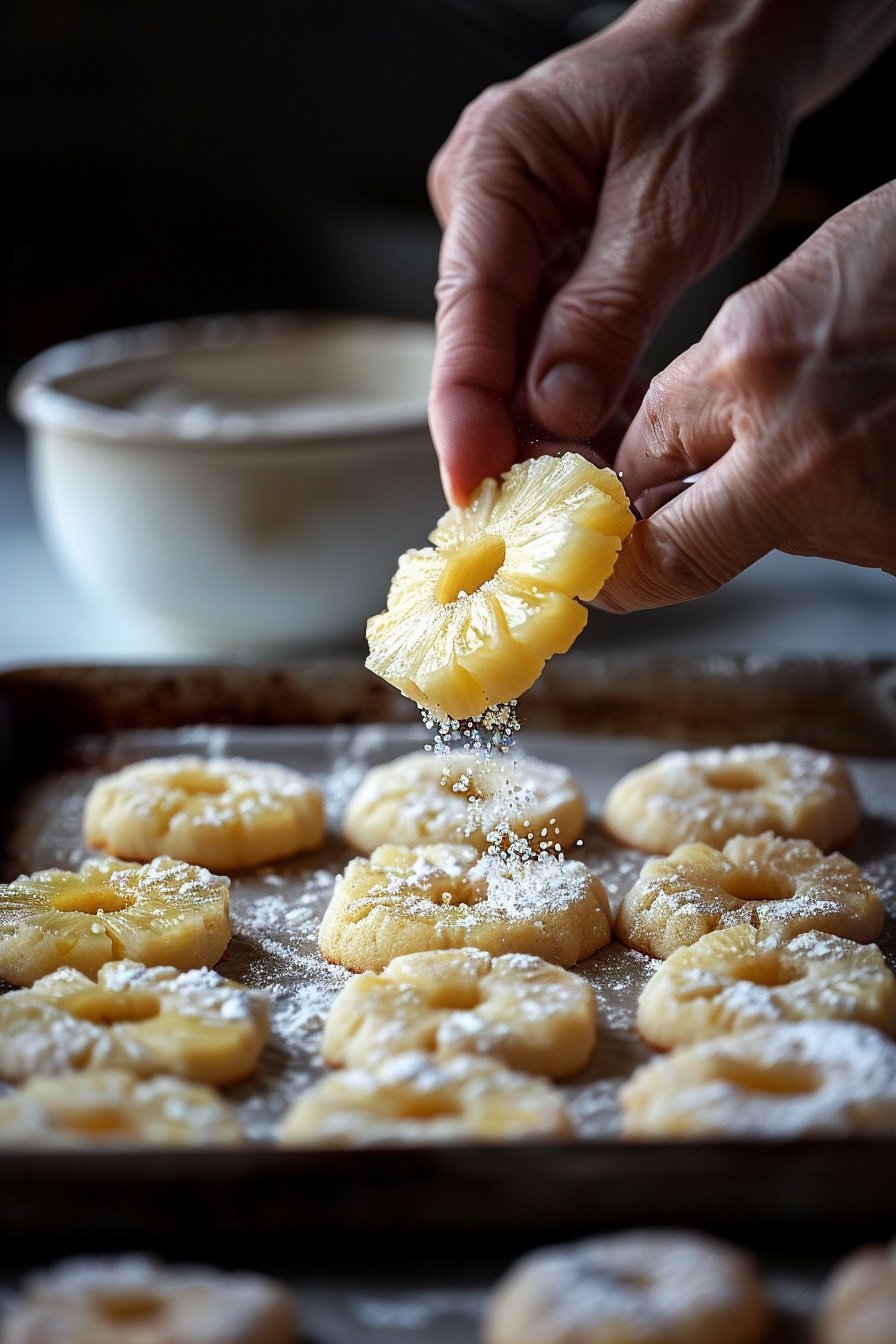 Pineapple Upside Down Sugar Cookies That Delight Every Bite process image