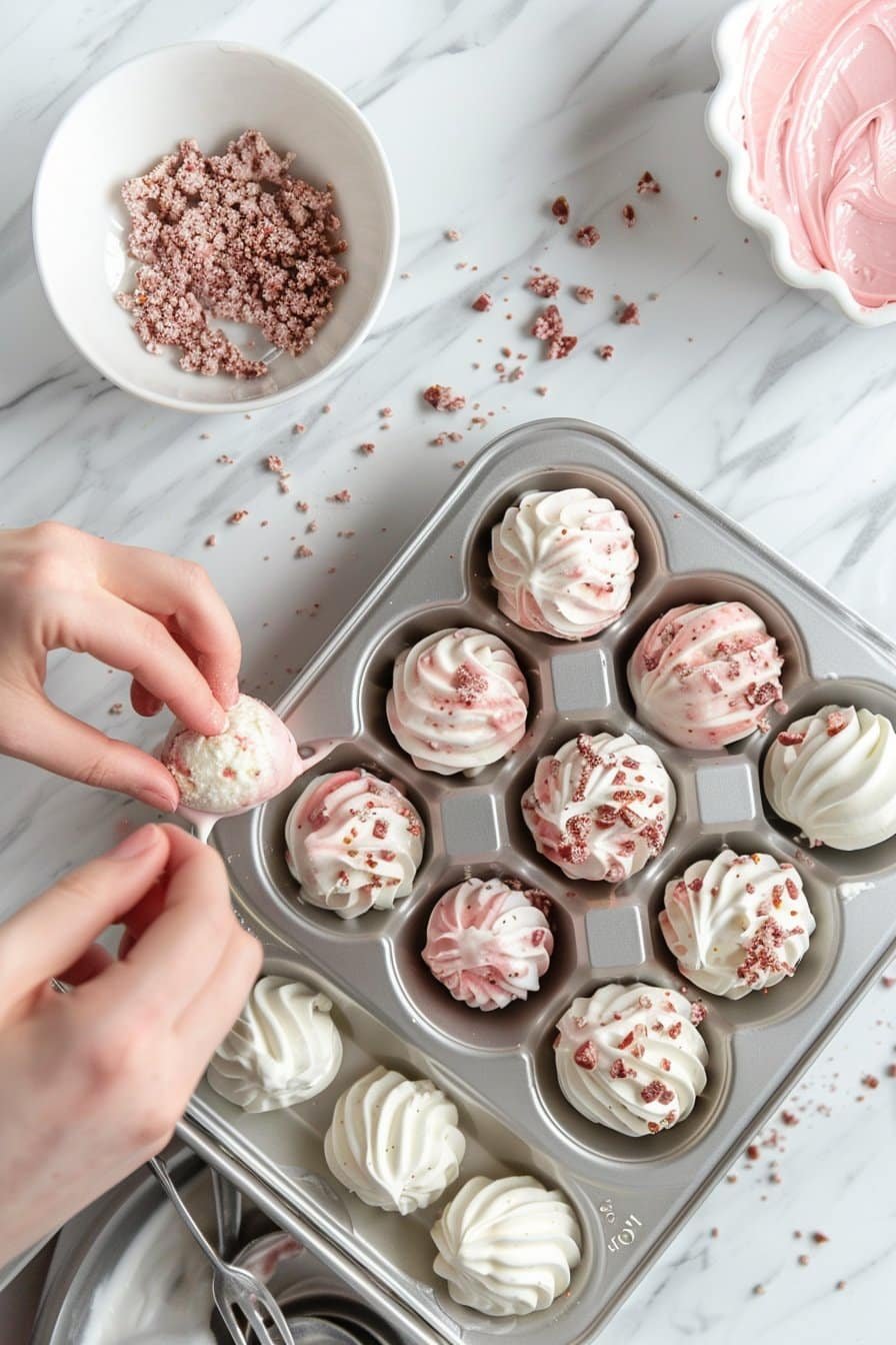 Strawberry Shortcake Easter Egg Bombs process image