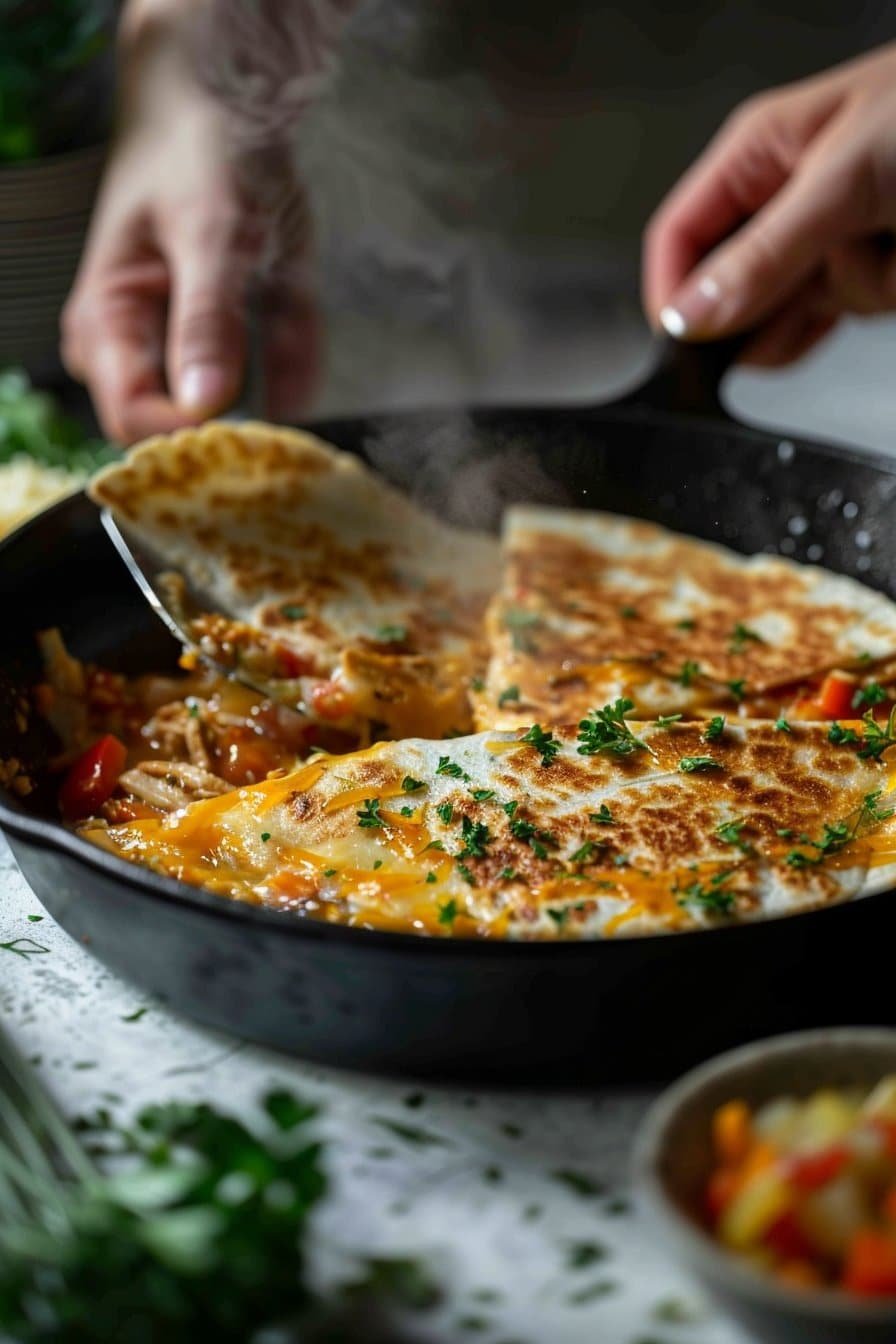 Keto Chicken Quesadilla instructions process