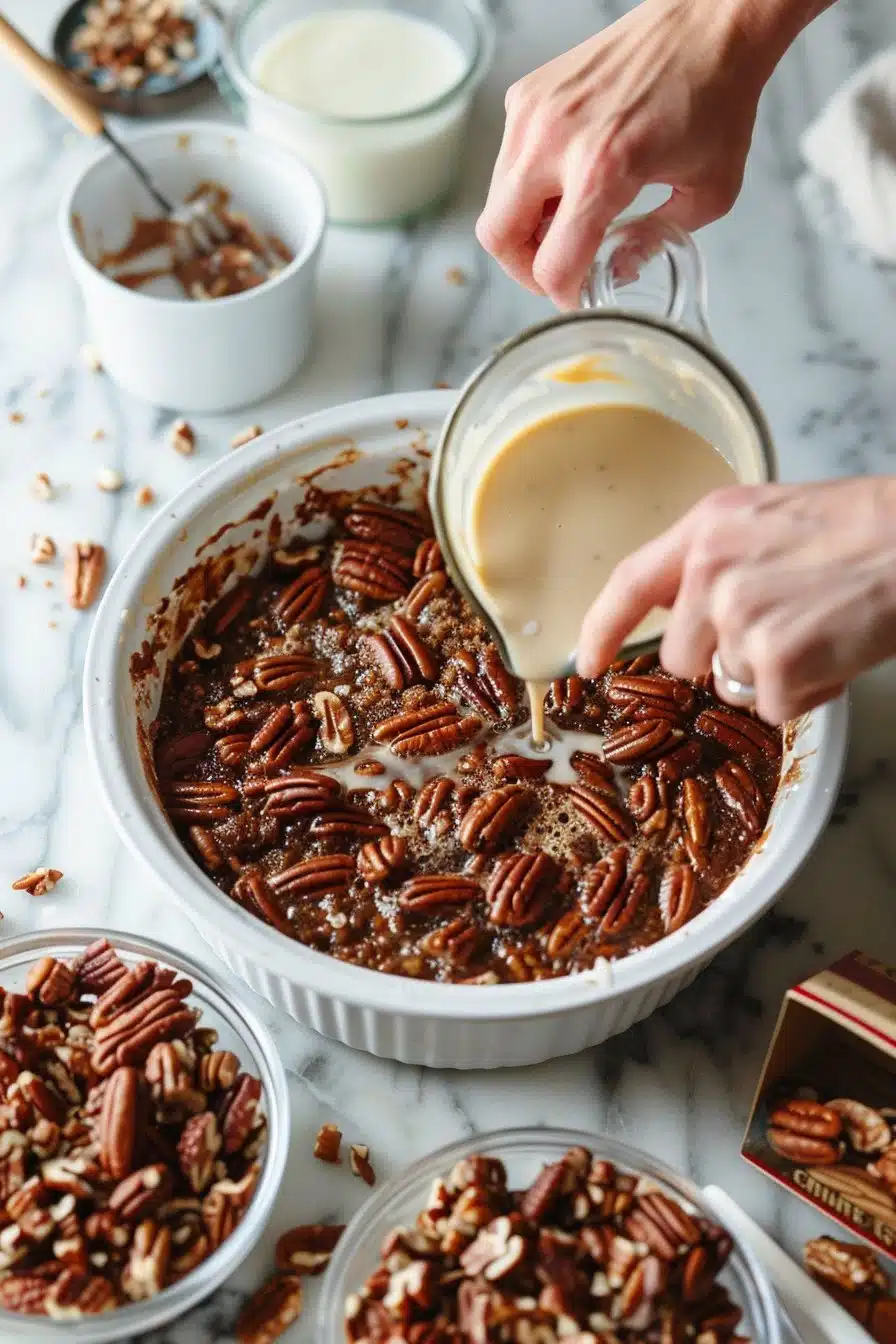 Indulgent Pecan Pie Dump Cake That Will Wow Your Guests instructions process