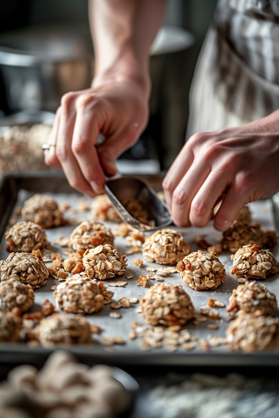 Chewy Rice Krispie Oatmeal Cookies instructions process