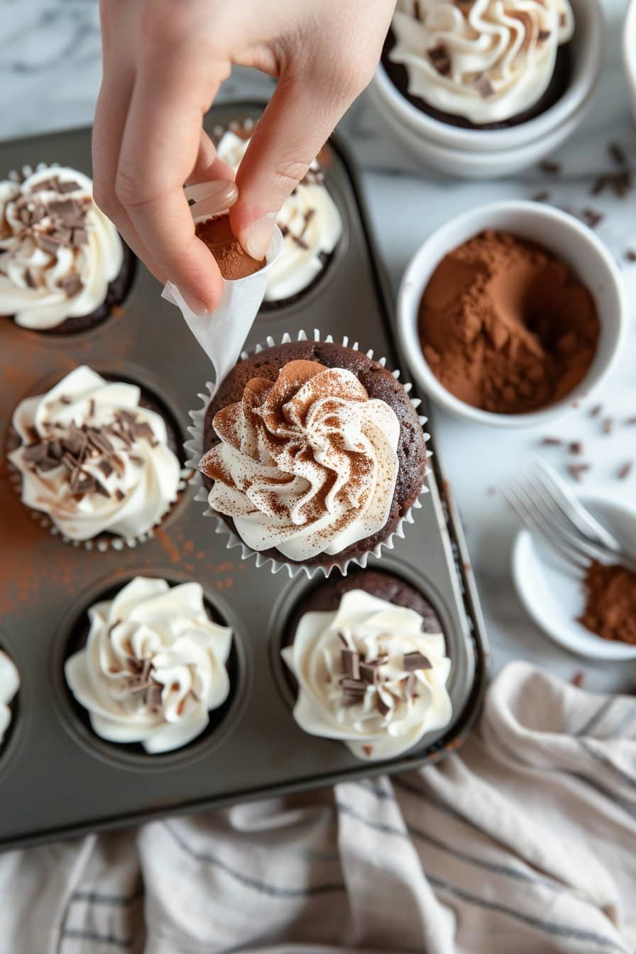 Black Forest Cupcakes instructions process