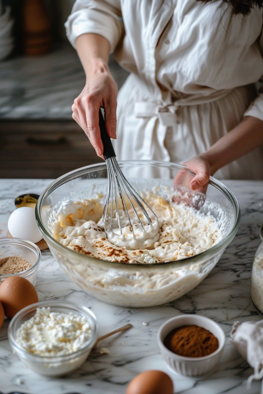 Mouthwatering Cinnamon Roll Cottage Cheese Pancakes instructions process