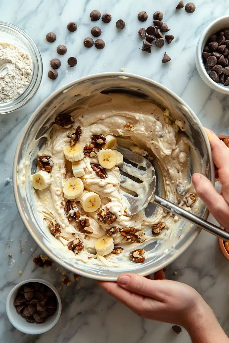 Chunky Monkey Banana Cake instructions process