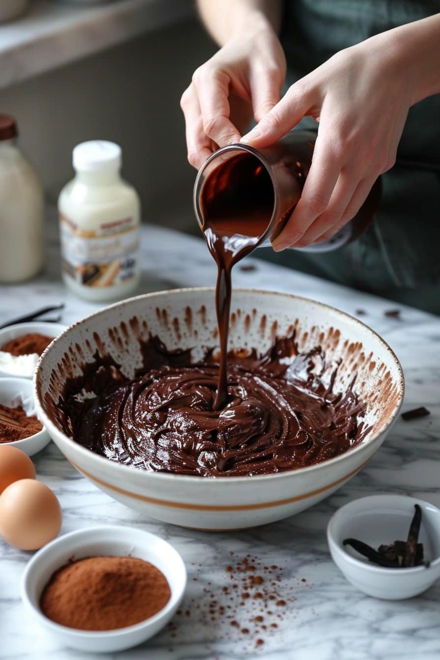 Death by Chocolate Cake process image