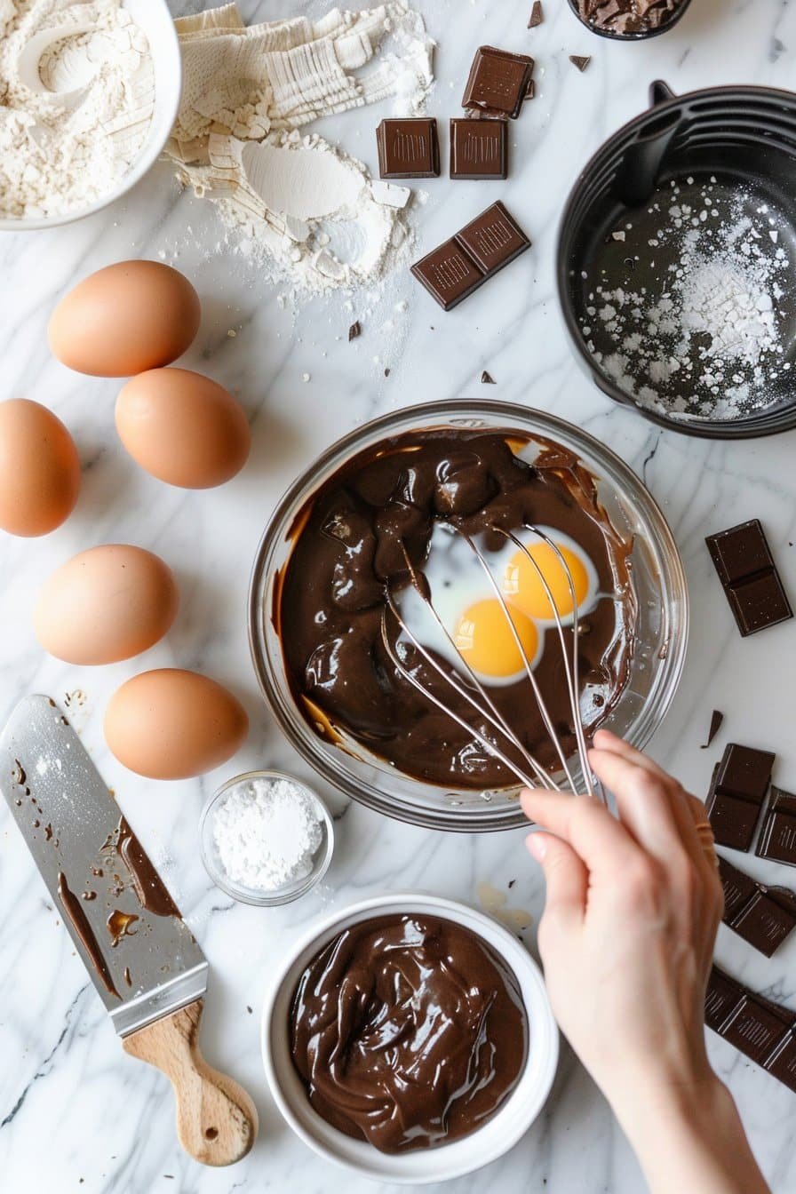 Air Fryer Lava Cake process image