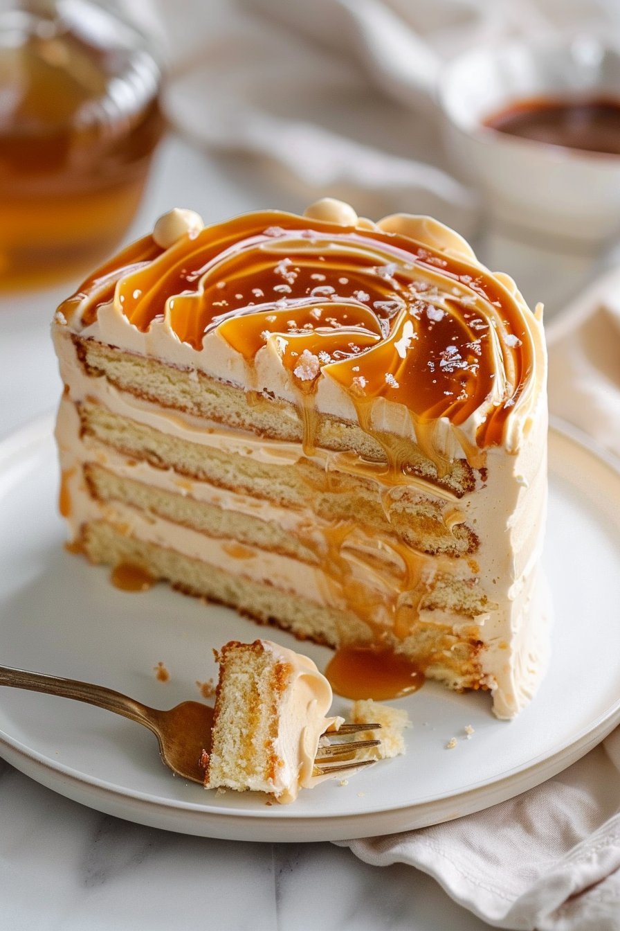 Salted Caramel Cake serving image