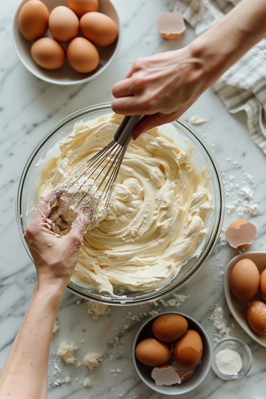 3 Ingredient Creamy Yogurt Cake (No Flour, Butter or Oil) process image