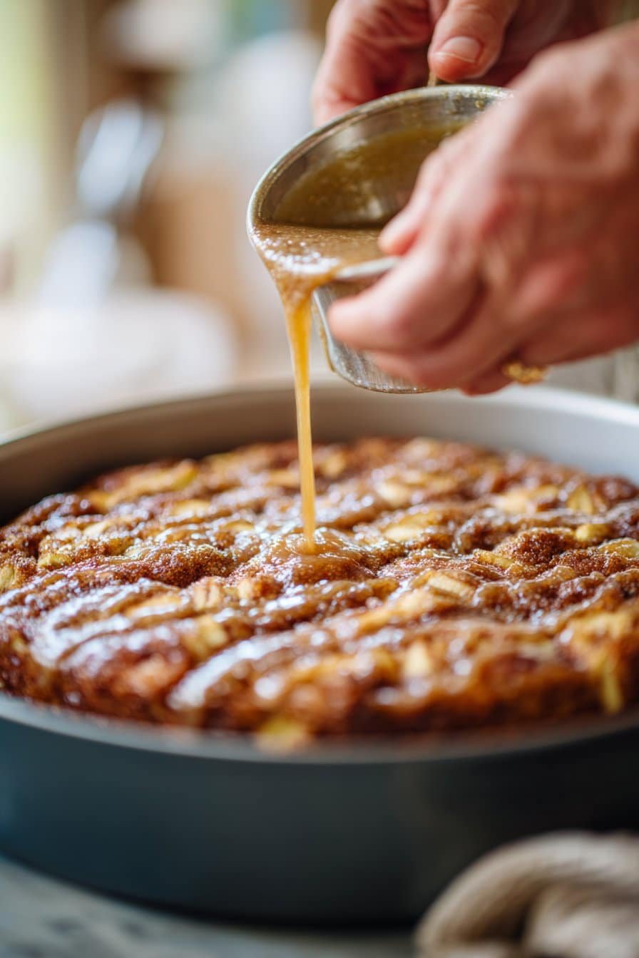 Sweet Apple Fritter Cake instructions process