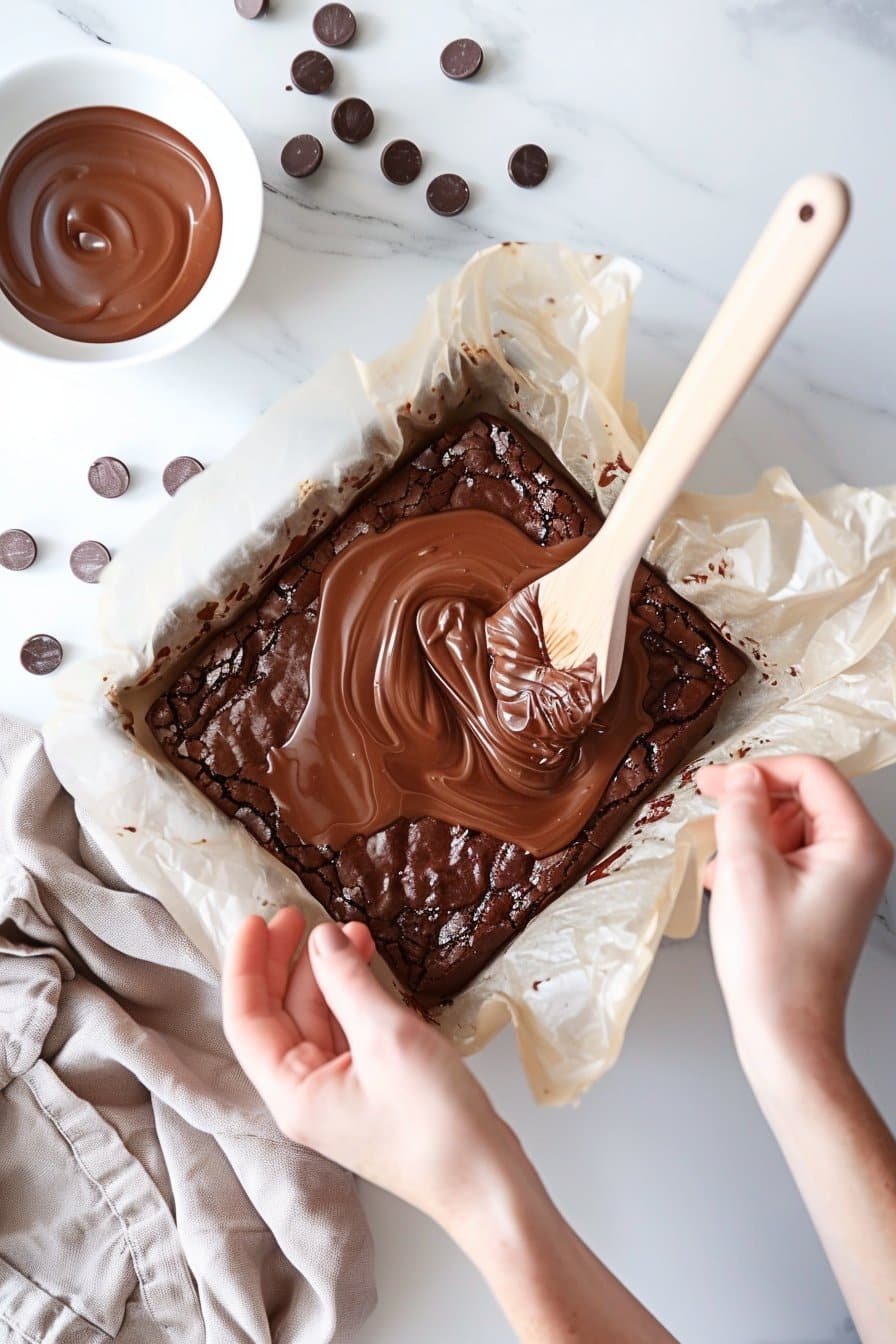 Easter Brownies process image