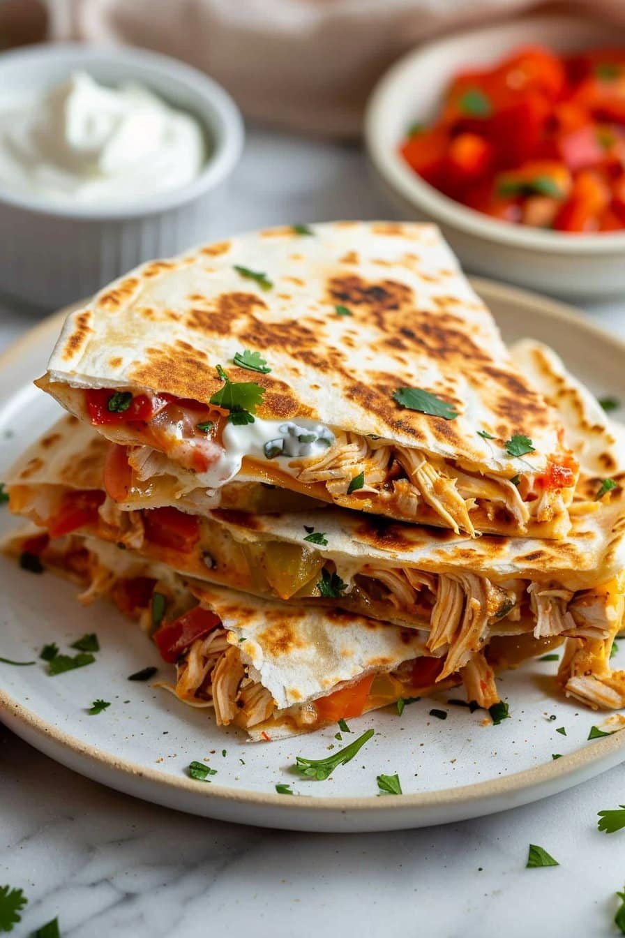 Keto Chicken Quesadilla serving